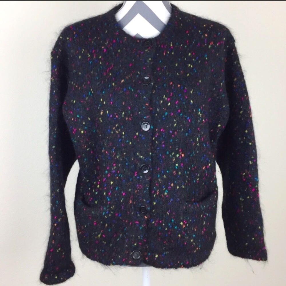 Mohair Rainbow Vintage Cardigan Size M